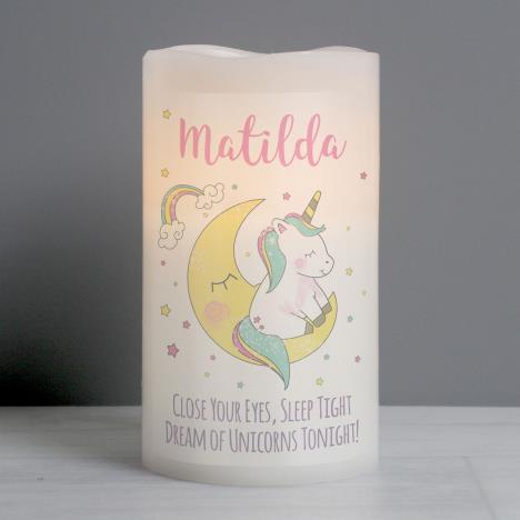 Personalised Baby Unicorn Nightlight LED Candle Extra Image 3